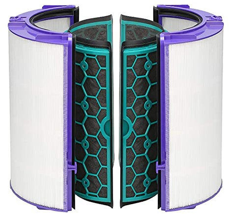 Cfty Luftreiniger-Filterelement Kohlefilter kompatibel mit TP04 / HP04/ DP04/ TP05/ HP05 Reines kühles HEPA- Reiniger 360-Grad-Filtersystem Ersatzfilter(4pcs)