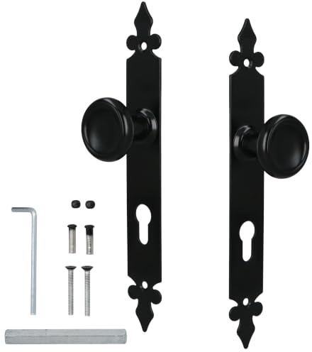 KOTARBAU® Türdrücker Türknauf-Türknauf Drückergarnitur für Türen Tore Schild 72 mm PZ