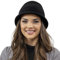 VIVISENCE Damen Winter Hut Mit Klassischem Stil Herbst Warme Strickmütze Garn Mit Wolle Perfekte Passform Wintermütze Für Frauen Modell 7044, Schwarz,Einheitsgröße