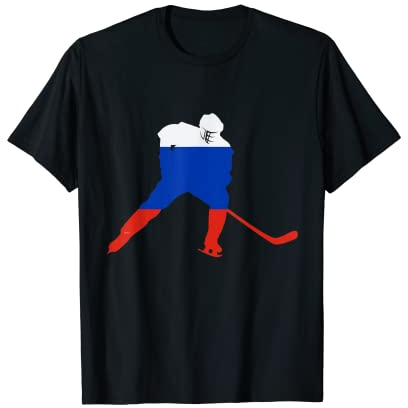 Russland Eishockey Trikot Russisch Spieler Love Team Stick Puck T-Shirt