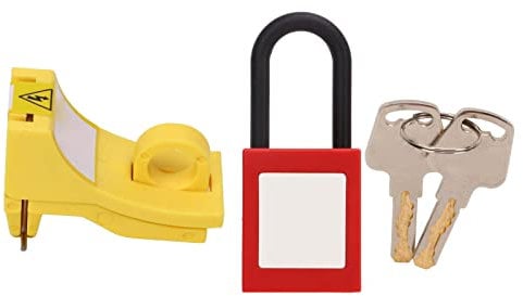 Sonew Serrure de Disjoncteur Miniature Fixe, Cadenas en Nylon de 38 Mm, Kit de Verrouillage d'éTiquette de Verrouillage D'isolation D'alimentation éLectrique
