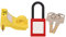 Sonew Lockout Tagout Kit, Circuit Breaker Lockout Device, Fixed Miniature Circuit Breaker Lock, 38mm Nylon Padlock Electric Power Insulation Lockout Tagout Lock Kit