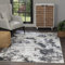 Livabliss Apeldoorn Wohnzimmer Teppich Modern - Abstrakt Design in Marmor Optik für Wohnzimmer, Esszimmer, Schlafzimmer 160x213 cm - Weicher Kurzflor in Grau, Blau, Weiß
