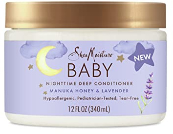 SheaMoisture Baby Deep Conditioner Manuka Honey & Lavender for Delicate Hair and Skin Nighttime Skin and Hair Care Regimen 12 oz