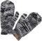 GURU SHOP Handgestrickte Fausthandschuhe, Wollhandschuhe, Handschuhe, Fauster, Herren/Damen, Grau Melliert, Wolle, Size:One Size