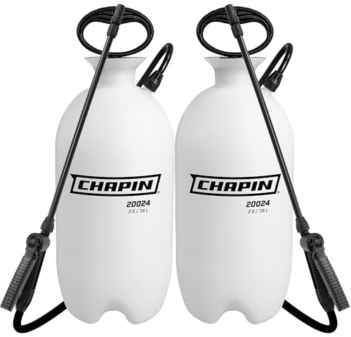 Chapin 20024 SureSpray Lawn and Garden Sprayer with Anti-Clog Filter for Fertilizers, Herbicides and Pesticides, Translucent White, 7.7 L (Pack of 2)