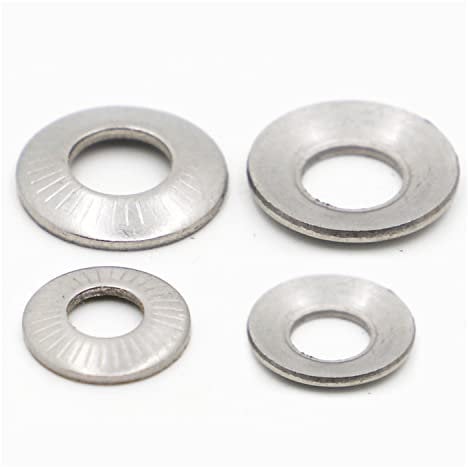 TULDYS M3 M4 M5 M6 M8 M10 M12 M16 A2-70 Tellerfeder aus Edelstahl 304 gezahnte Sicherungsscheibe gerändelte elastische Dichtung (Size : M16 2pcs)