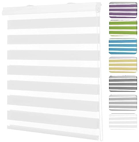 Lamellenvorhang 30 x 150 cm Sichtschutz Blendschutz Hitzeschutz Tür Fenster Sonnenschutz Montage-Teile inklusive für Fenster und Türen, Küche, Weiß
