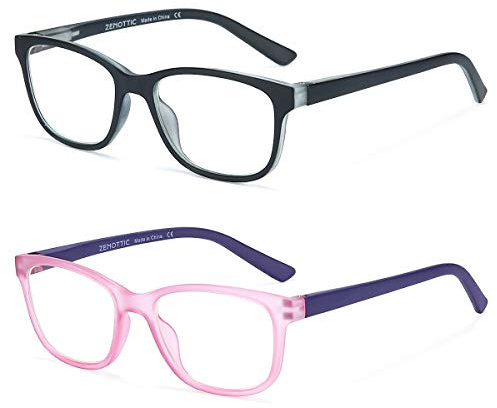 ZENOTTIC lunettes bleues classiques,Verres anti-rayons bleus,Ultra-léger,Protection des yeux,Lunettes de jeu,Pour les garçons et les filles