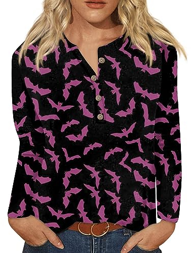 Pullover Damen Mehrfarbig Polyester Pullover Coole Langarm Herbste Cocktail übergröß Tops Maedchen Knöpfen Tailliertes Legere Rundhals Rosa