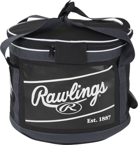 Rawlings | SOFT SIDED Ball Bag | Holds 3 Dz. Baseballs / 2 Dz. Softballs | Black