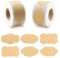 600 Stück Geschenkaufkleber Weihnachten, 3cmX5cm Etiketten Selbstklebend, Kraftpapier Geschenkaufkleber für Kosmetika, Handgemachte Dekorationen, Flaschen und Dosen, Bastelarbeiten(braun-5)
