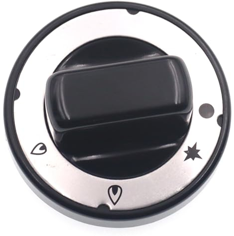 METER STAR OD - Perillas universales de 8 mm para interruptor de estufa de gas, perillas de control para cocina, estufa, cocina, cocina, color negro, paquete de 5