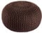 Amago home Pouf Outdoor ø 55 o. 45cm Bodenkissen Sitzpouf Hocker wetterfest pflegeleicht & nachhaltig Größe ø 55 cm, Farbe braun - Mocca