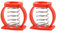 BlissfulAbode 2PCS C Buckle Springs Bicycle Hinge Clip Bicycle Limit Hinge Clamp Compatible with for Brompton Folding Bike Red C Shaped Clip Bike Accessories(Red)