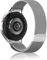 RoYiio Correa para Samsung Galaxy Watch 7 6 5 4 Correa de Reloj Galaxy Watch FE Galaxy Watch 6 4 Classic Watch 5 Pro Correa de Metal de Acero Inoxidable con Botón Pulsador - Plata