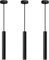 Bravsekai Schwarze Pendelleuchte 3 3CCT LED Komplette Beleuchtung Kit Decke Pendelleuchten für Kücheninsel, Esszimmer, Schlafzimmer, Restaurant, Hotel, Bar