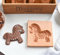 Ltahtliay Holz Keksausstecher, 3D-Backform, Küche, DIY, Keksausstecher, Lebkuchen-Plätzchen-Stempel, Kekspresse, Stempelformen, für Weihnachten, Thanksgiving, Halloween, Ostern (Pferd)