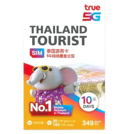 Tarjeta SIM de datos prepagada de Tailandia (50 GB, 10 días) 5G de alta velocidad lista para usar | 100 minutos de llamadas locales | Hotspot móvil WiFi compartido | Bangkok Phuket Chiang Mai