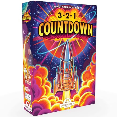 3-2-1 Countdown Board Game by Grandpa Beck’s – Fast-Paced Family Card Game for Game Night – Fun Strategy Game for Kids, Teens, and Adults – Easy to Learn, Exciting, and Competitive Party Game
