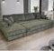 SQUAREBOXX Rest Jumbo Cord Family Sofa, Oversized U Shaped Sofa with Footstool.