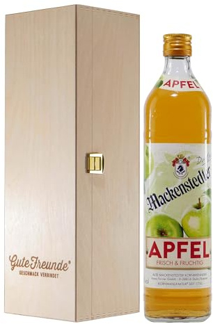 Mackenstedter Apfel Likör mit Geschenk-Holzkiste
