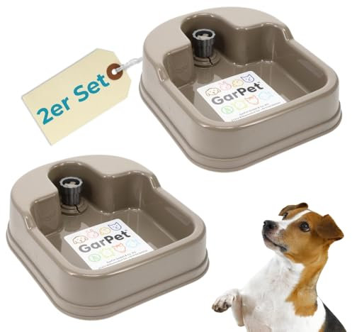 2X Wasserspender für PET Flasche Hunde Katzen Kleintiertränke Wassertränke Wasserautomat Reisetrinknapf Trinknapf für Unterwegs
