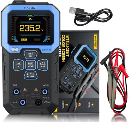 DEWIN Multímetro Digital, Automático Instrumentos de Medición 10000 Cuentas Multímetro Polimetro Profesional, Tester Electricista para Corriente CA/CC Tensión Resistencia Capacitancia NCV Frecuencia