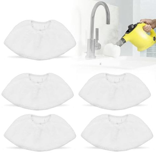 BayBerry Handheld Steam Cleaner Cover Pads - 5Pcs Steam Mop Pads Replacement Karcher Steam Cleaner Accessories - Fits Karcher EasyFix SC2 SC3 SC4 SC5