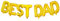Best Dad Ballonbanner, Vatertagsdekorationen, goldene Buchstaben, selbstaufblasende Folienballons, Vatertagsparty, hängende Dekorationen
