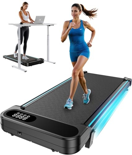 HUANUO Walking Pad, Laufband für Zuhause mit Steigung 5%, 150 kg Gewichtskapazität, 2,5 HP Laufband Schreibtisch für Zuhause und Büro, tragbares Laufbänder mit Fernbedienung & LED-Anzeige, Knieschutz
