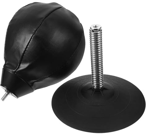 MOBUTOFU Tischboxball Punchingball Mit Saugnapf Metallfeder Druckablassball Schwarz Büro Fitness Training