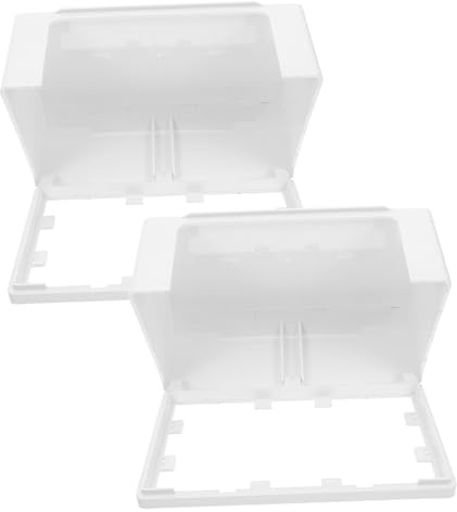 SHINEOFI 2pcs Double Socket Cover Wall Outlet Protector Box with Premium Adhesive Anti-Splash and Anti-Electric Shock for Kitchen and Bathroom Weatherproof Receptacle Enclosure