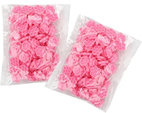 GAROZATION Contenitore per Colla Ciglia Rosa in Plastica 200 Pezzi Tazza per Innesto Ciglia per Laminazione e Applicazione Semipermanente Professionale