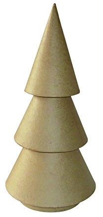 Decopatch Décopatch NO002O - Weihnachtsbaum / Tannenbaum aus Pappmaché, 30,5cm, zum Verzieren, ideal für DIY-Projekte und Weihnachtsdeko, Kartonbraun, 1 Stück
