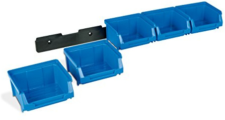 Tayg 250903 Satz zum Aufhängen Lagersichtkasten-Set Kit Colgar G-50 / 6tlg. / 5 Stapelboxen + 1 Wandhalterung/blau / 91 x 520 x 53 mm
