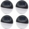 Solarize Set of 4 Outdoor Garden Solar Fence Post Lights