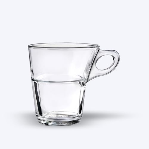 Duralex - Set 6 Tazas de Café. Tazas de Uso Diario Resistentes y Duraderas. Taza Apta para Lavavajillas. Capacidad 22 cl. Modelo Caprice