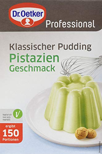 Dr. Oetker Professional Klassischer Pudding mit Pistazien-Geschmack, Puddingpulver in 1 kg Packung