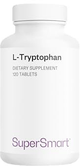 L-Tryptophan 1000mg al giorno - Qualità del sonno e dell'addormentamento - Precursore di Serotonina, Melatonina, 5-HTP e Niacina - Vegano - Senza glutine - Supersmart
