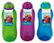 3 Sistema-Trinkflasche, 330 ml, Aqua-blau, Limettengrün, Pink