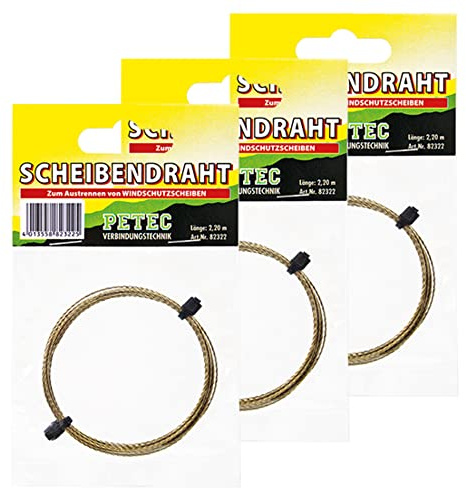 Petec_bundle 3X PETEC SCHEIBENDRAHT Auto Scheiben Ausschneiden Draht Ausglas 82322