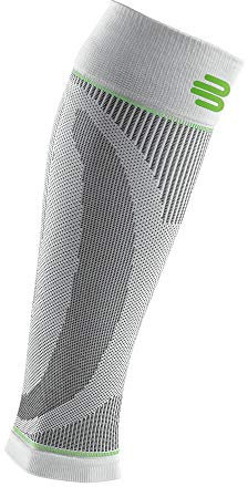 Bauerfeind Kompressions-Wadenbandage „Sports Compression Sleeves Lower Leg“, 1 Paar Sleeves für die Waden, Unisex, Beinstulpen für Ball- & Ausdauersportarten, Weiß, XL lang