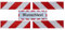 UvV Set 4 Stück 3M-Folien magnetische Kfz-Warnmarkierung Typ 823i Anwendungspaket Plus 45x15 cm Magnet Schild reflektierend (Wunschtext)