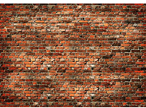 Runa Art Fototapeten 396 x 280 cm Ziegelwand - Vlies Wanddekoration Wohnzimmer Schlafzimmer - Deutsche Manufaktur - Rot 9480012a