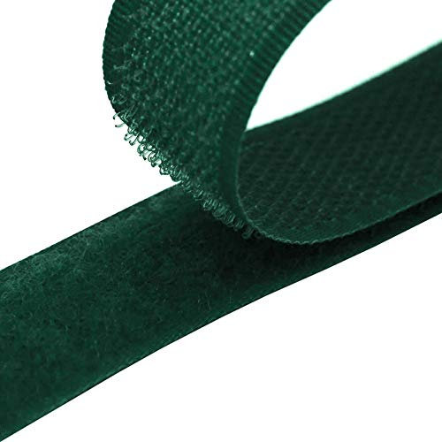 4m Klettband zum Nähen 20mm Flausch- & Hakenband 50 Farben Klettverschluss, Größe:20mm, Gurtband:153 tannengrün