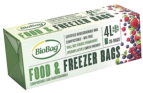 BioBag 182287 Freezer bags, compostable, Clear