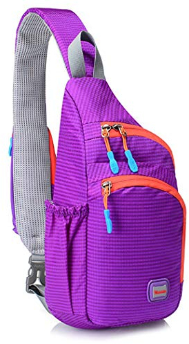 Gisdanchz Crossbody Man Shoulder Bag, Sling Bag Water-proof Gym Sport Bags Lightweight Waterproof Small Rucksack Backpack Man Bag Cross Body Personal Pocket Women One Strap Side Crossbody Bag, Purple