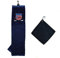 FINGER TEN Golf Towels for Golf Bags with Grommet Clip and 1 Pack Golf Ball Towel Set, Tri-fold Towel 16’’X 22 Embroidered Pattern USA Flag Fabric fit Sport Travel Football (USA FLAG)