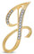 Large Statement Abc Pave Crystal Cursive Script Monogram Letters Alphabet Initial J Scarf Lapel Pin Brooch For Women Yellow Gold Plated